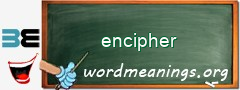 WordMeaning blackboard for encipher